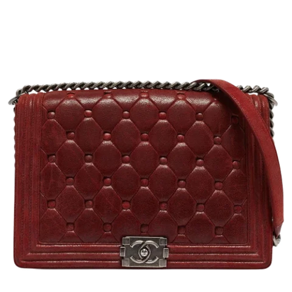 Chanel Vintage Pre-owned Leather shoulder-bags Red Dames