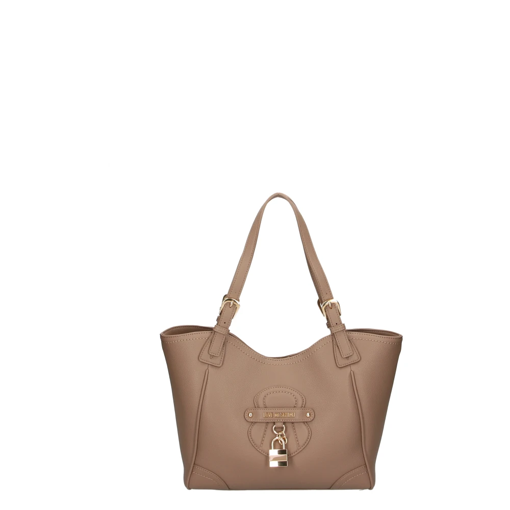 Love Moschino Beige PU Taupe Tas Beige Dames