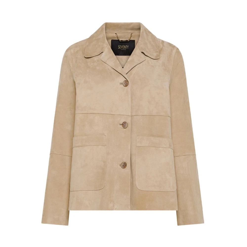 Seventy Women's Brown Light Jackets, S, Venezia Leather Jacket