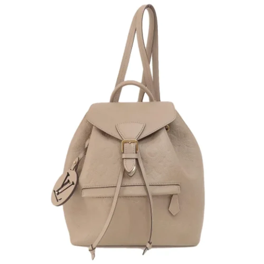 Louis Vuitton Vintage Pre-owned Canvas backpacks Beige Dames