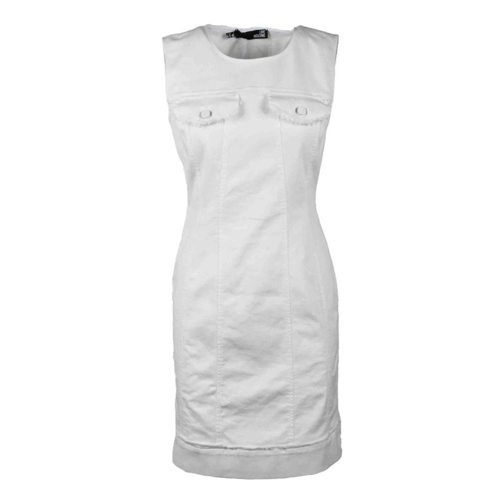 Love Moschino Damesjurk in Katoenmix White Dames