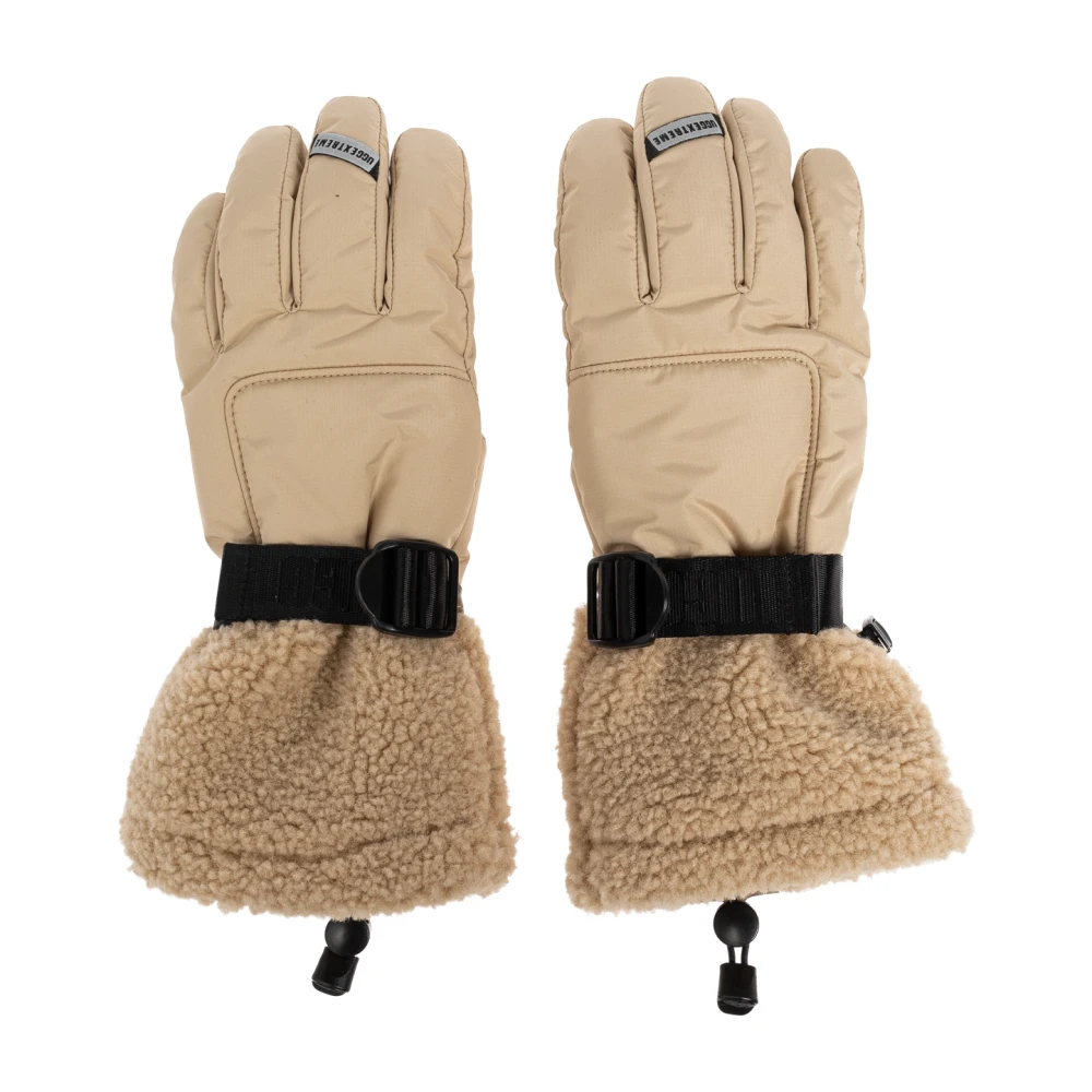 Ugg Skihandschoenen Shasta met nepbont Beige Dames