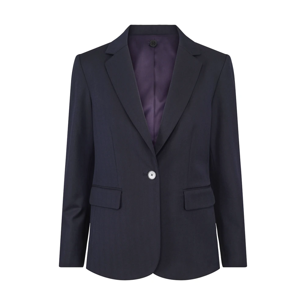 Klassisk Navy Casual Blazer Jakke