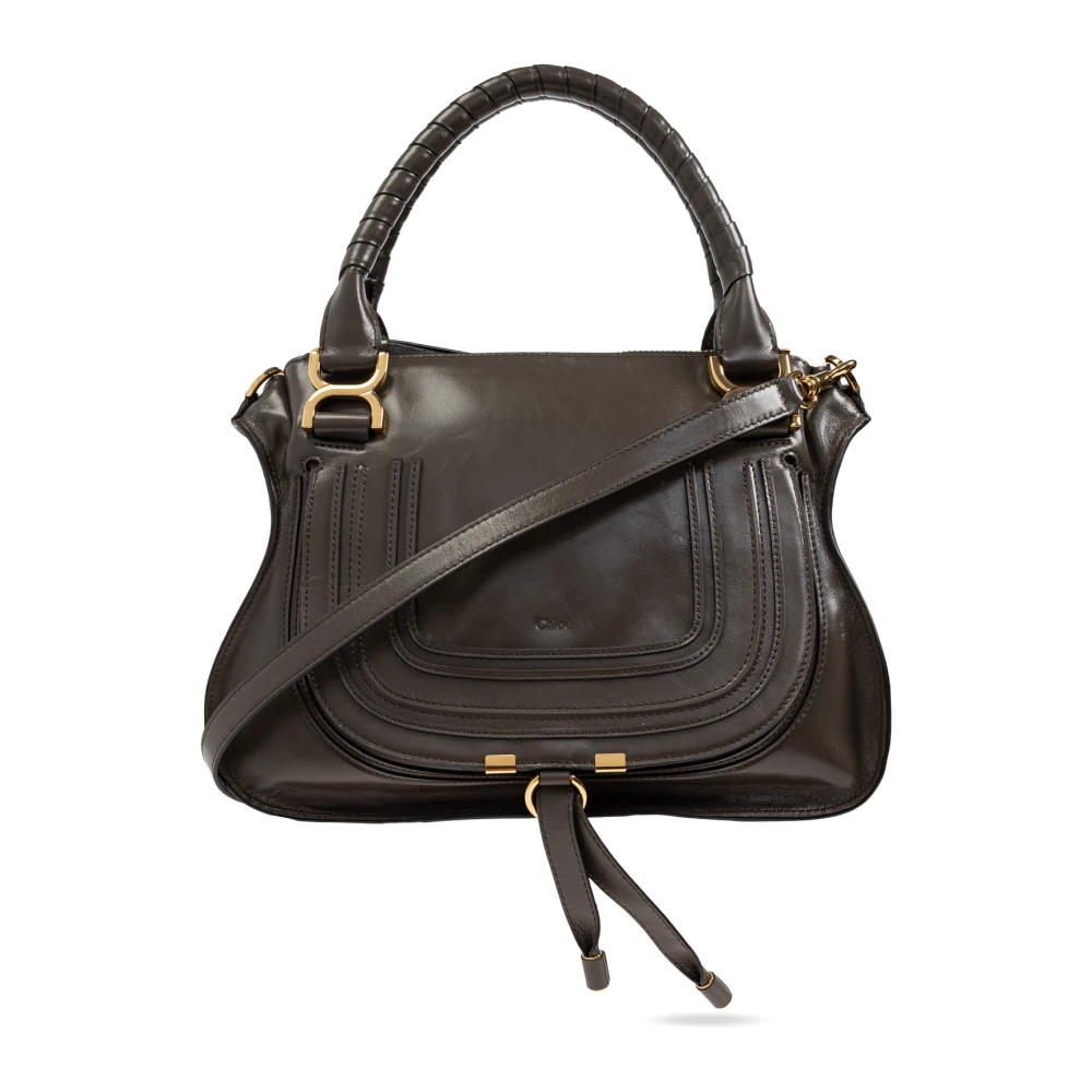 Chloé Handtas Marcie Dubbel Medium Green Dames