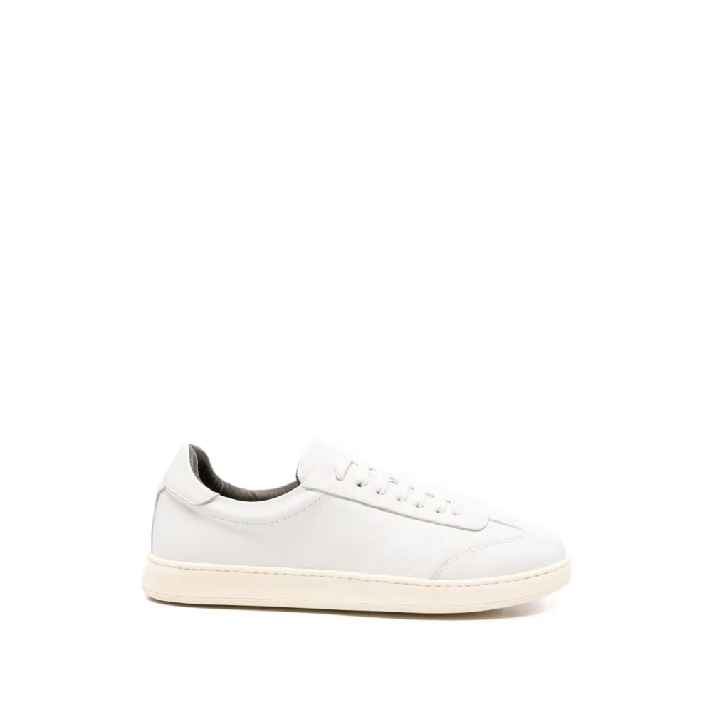 Corneliani Leren Sneakers Heren Schoenen Wit