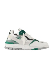 Sneakers in Pelle Bianco/Verde