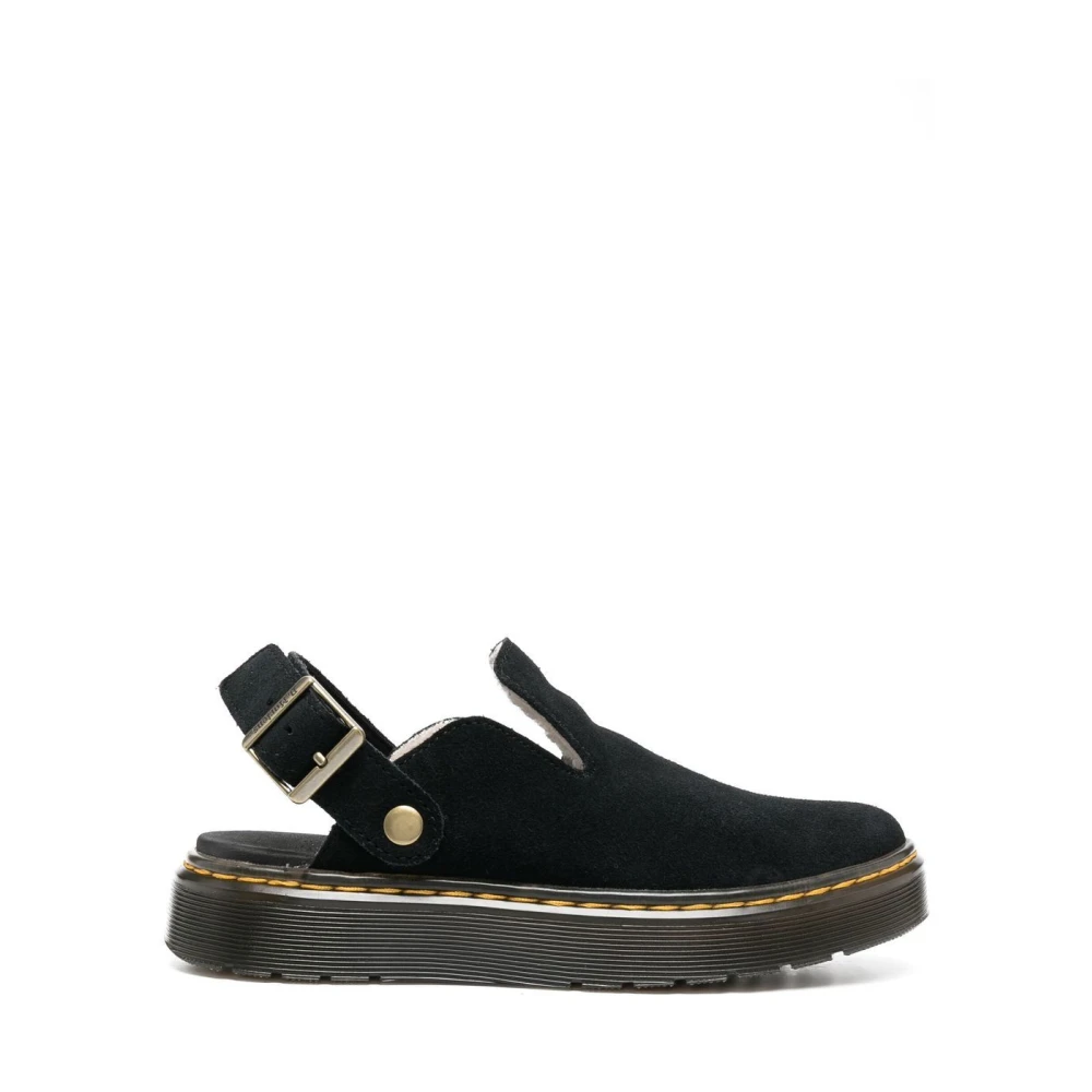 Dr. Martens Svarta platta slingback-mules Black, Dam