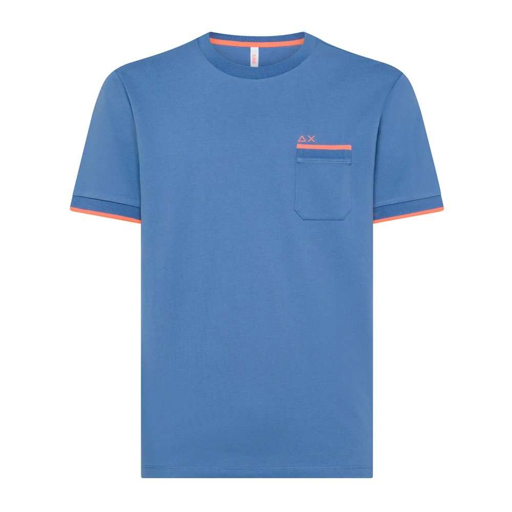 Sun68 Kleine Strepen T-Shirt Blue Heren