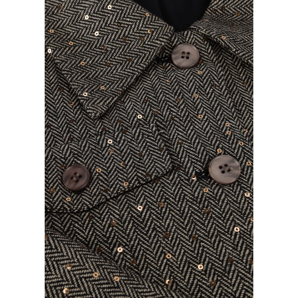 Ydence Zwarte Jas Halsey Black Dames