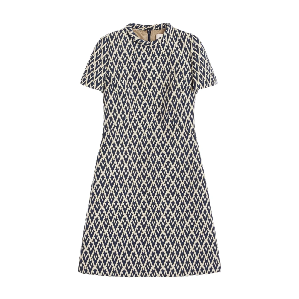 Valentino Garavani Elegante Zwarte Jurk 6B3Vaf10915Qxa Blue Dames