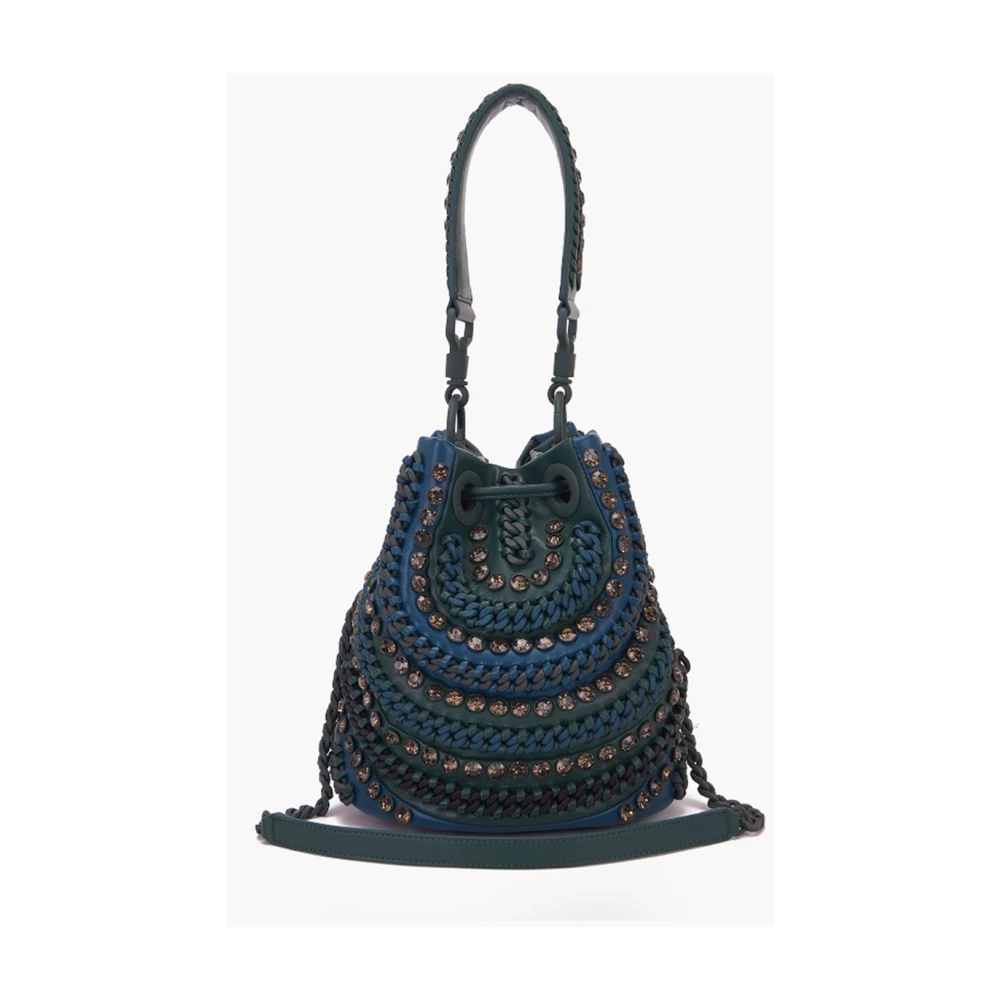 La Carrie Groene bucket bag met multicolor details Multicolor Dames