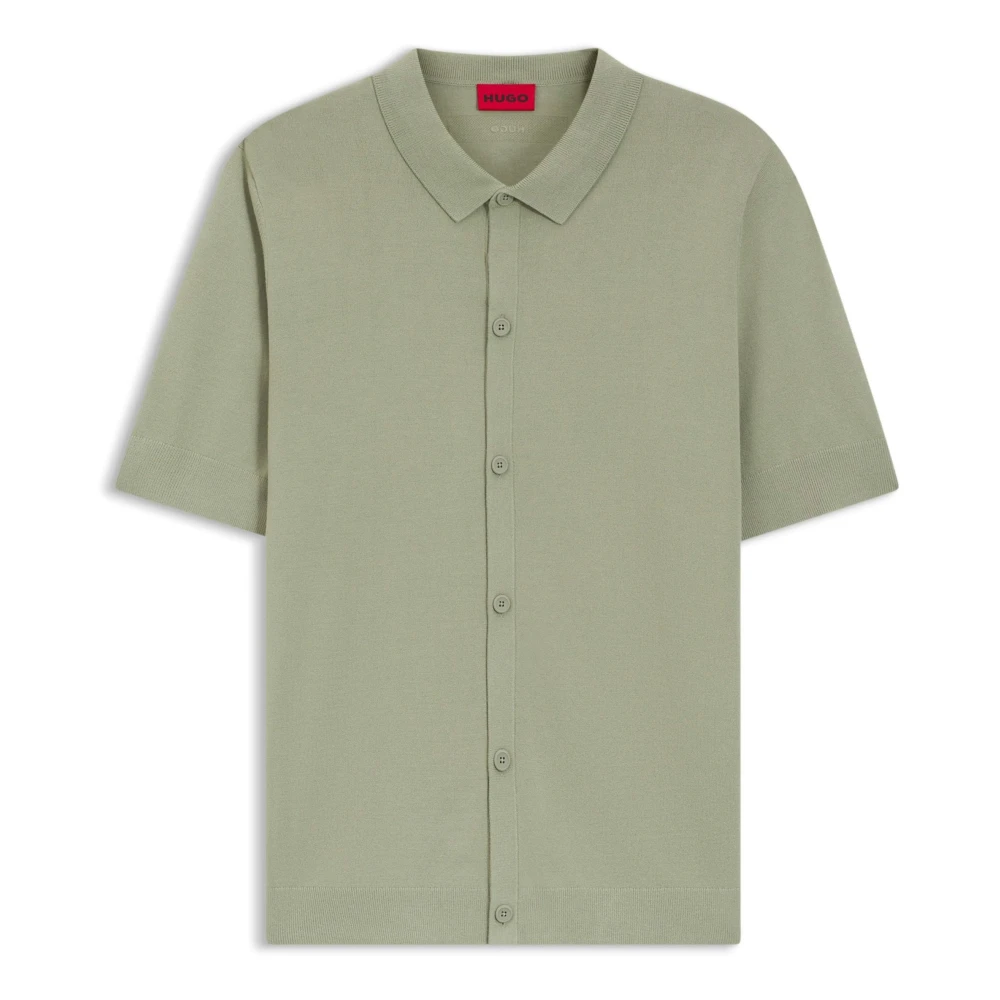 Hugo Men's Green San Paco-Cv - Short Sleeve Shirts - Xl - Shirts