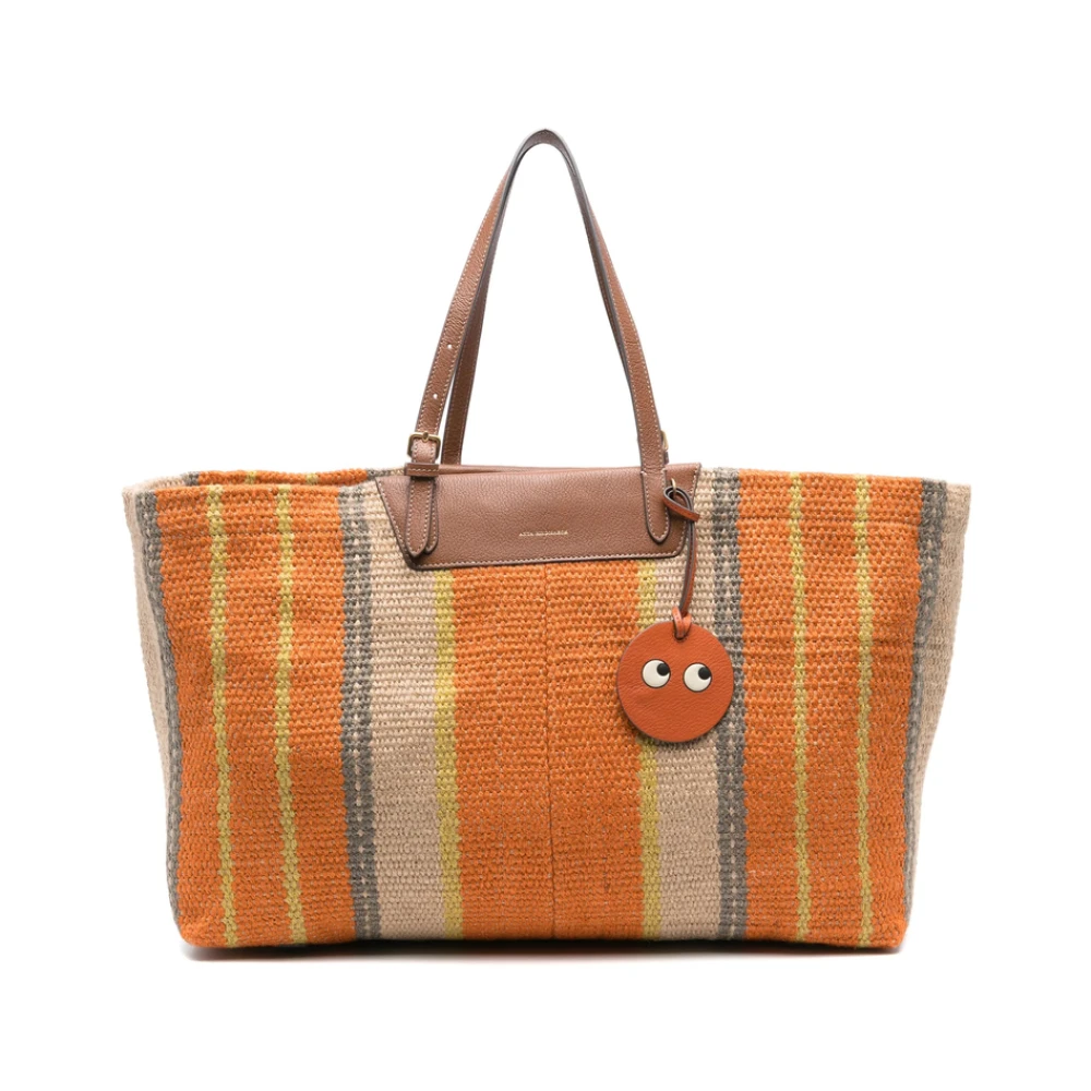 Anya Hindmarch Beige Open Top Schoudertas Orange Dames