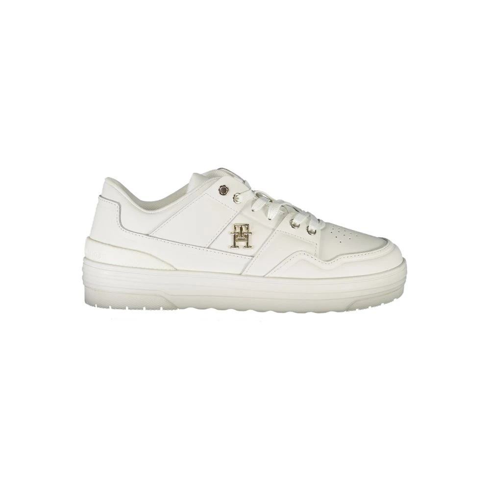 Tommy Hilfiger Women's White Sneakers,, Leather Sneaker Size 3 Uk