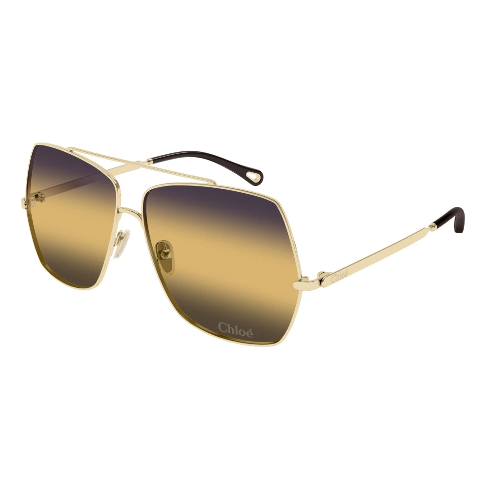 Chloé Ch0278s Rectangular Sunglasses - Female - Sunglasses - Yellow - 62 Mm - Accessories