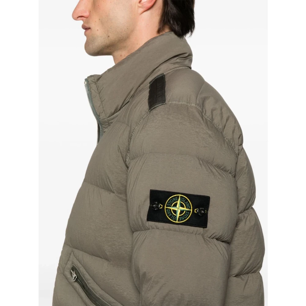 Stone Island Gewatteerde Eendendons Jas Groen Green Heren