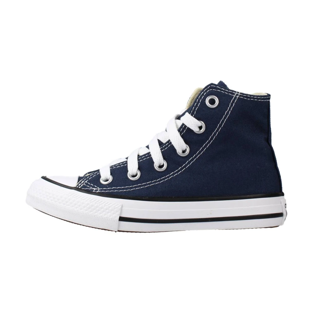 Converse Boys Blue Kids Sneakers, 35 Eu, Navy Hi-Top Canvas Trainers