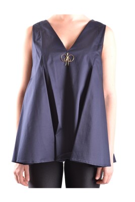 haut-bleu-sans-manches-avec-et-col-en-v