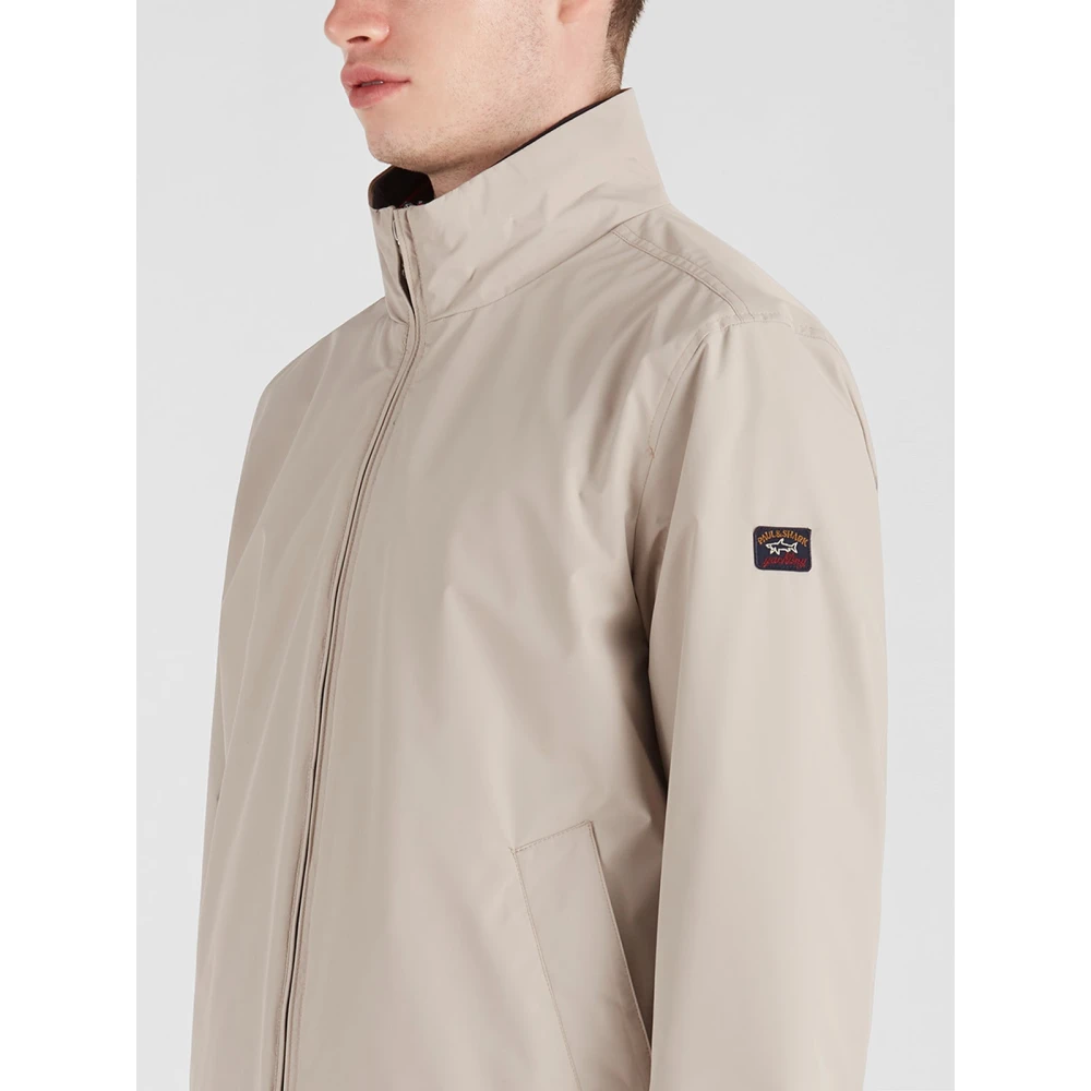 PAUL & SHARK Jas van technische stof met meerdere zakken Beige Heren