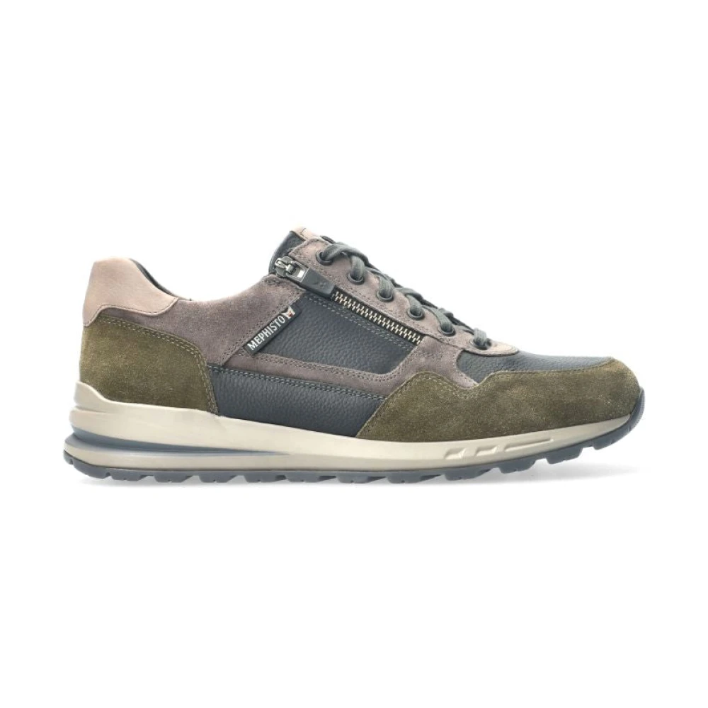 Mephisto Handgemaakte Bradley Sneaker met Soft-Air Middenzool Heren Schoenen Groen