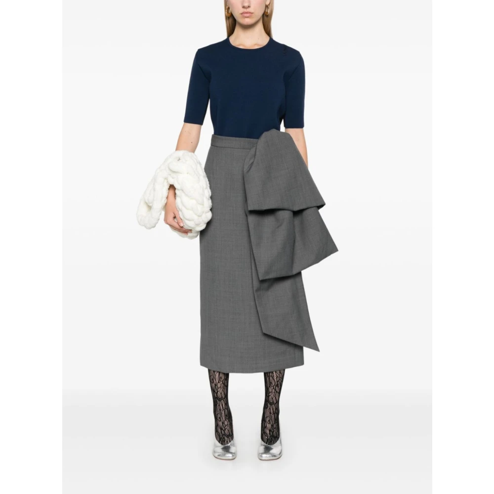 Marni Zwarte Marino Trui Met Zwarte Rug Black Dames