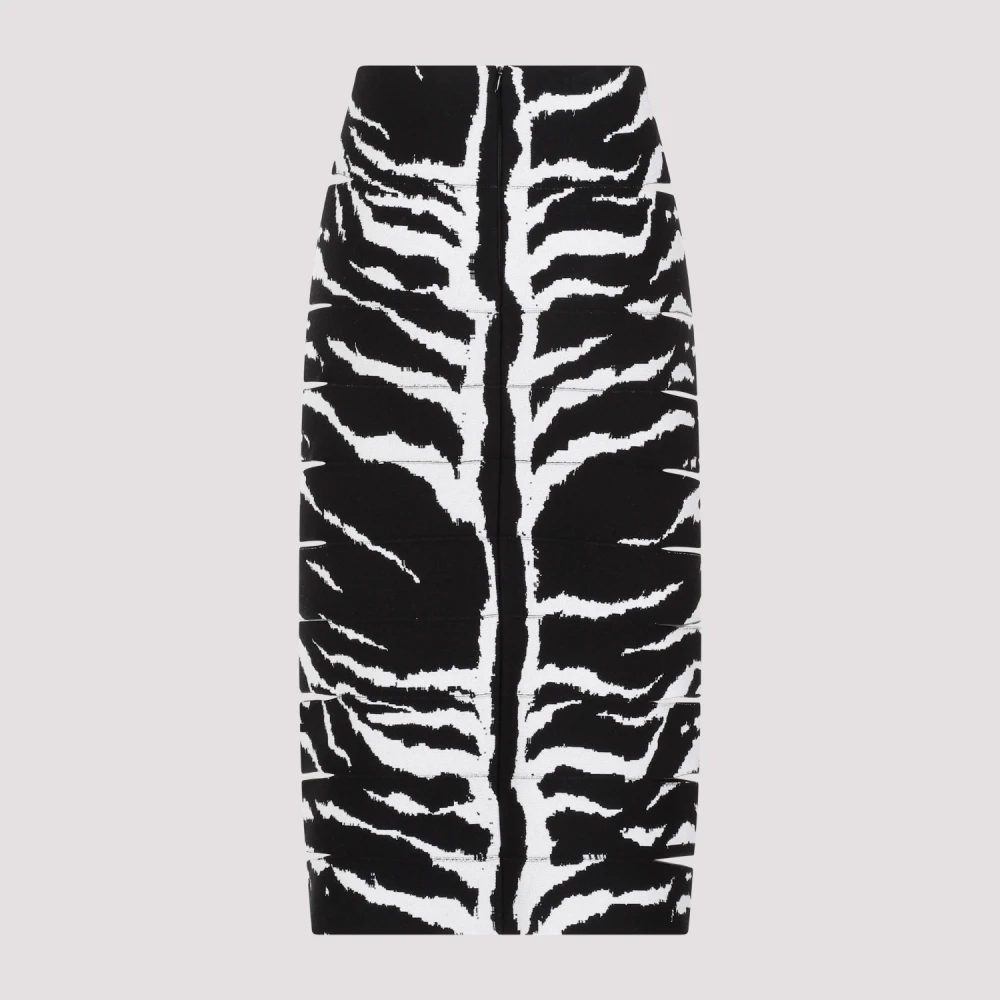 Alaïa Zebra Pencil Rok Black Dames