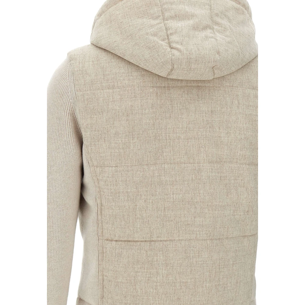 Gran Sasso Witte wollen jas met gewatteerde flanel White Heren