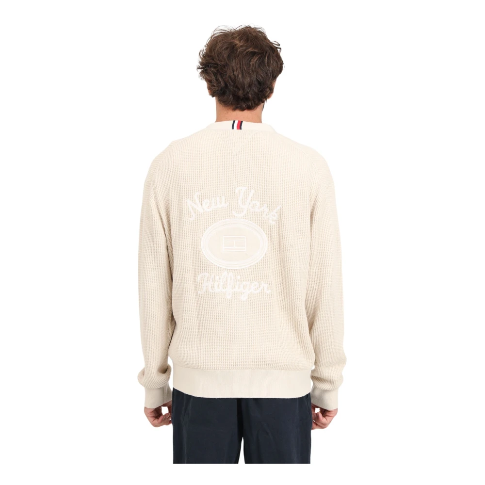 Tommy Hilfiger Beige Cardigan met Honingraatstructuur Beige Heren