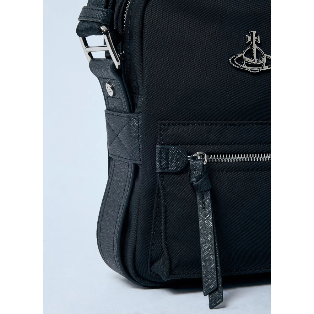 Vivienne Westwood Crossbody Tas met Logo Plaque Black Heren
