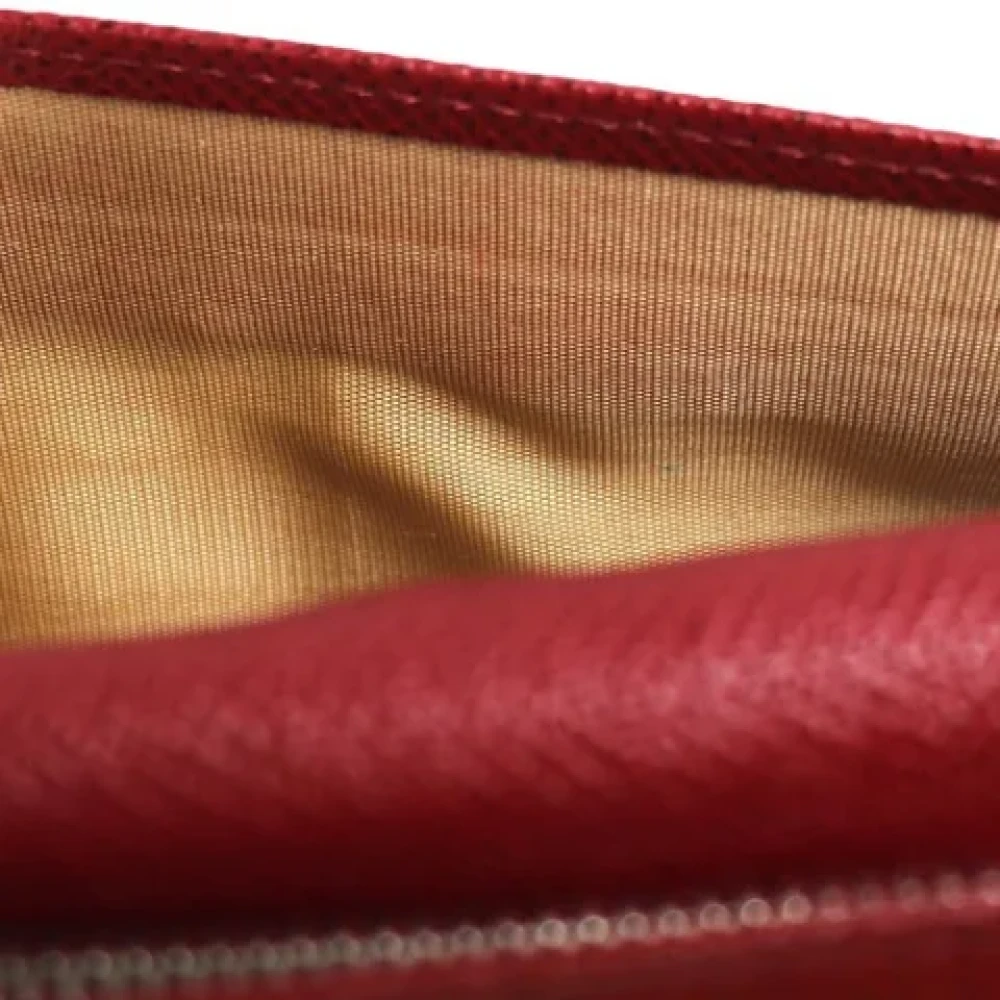 Bvlgari Vintage Pre-owned Leather wallets Red Dames