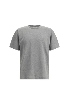 Grå Oversized T-shirt med Logo
