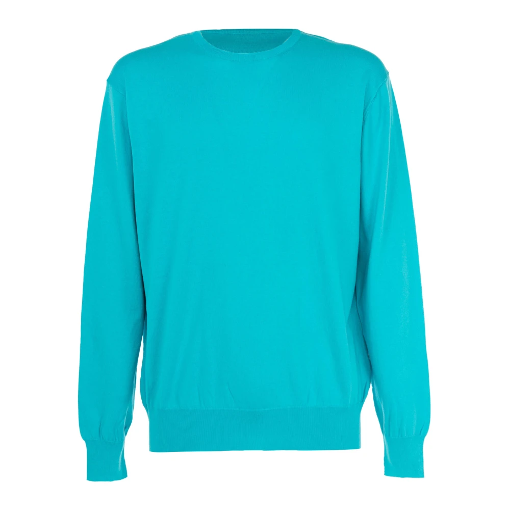 Cashmere Company Heren Ronde Hals Lange Mouw Trui Blue Heren