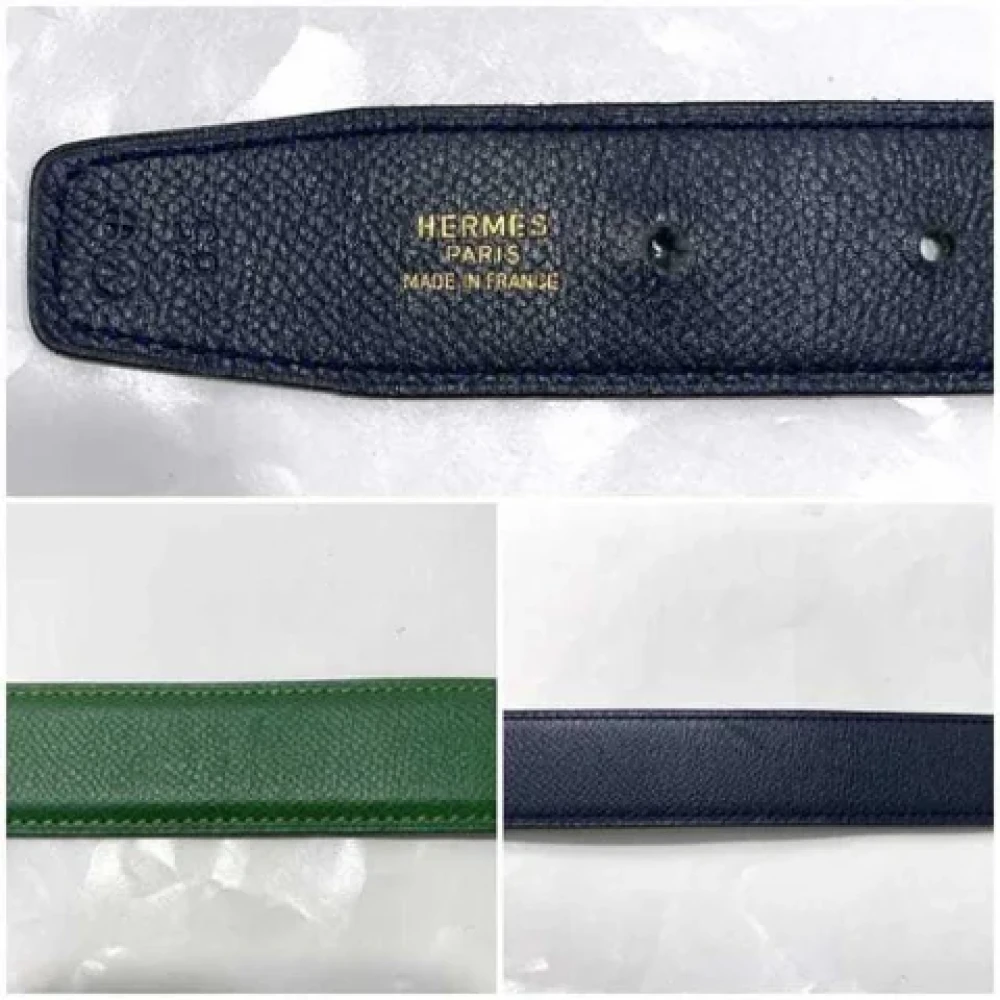 Hermès Vintage Pre-owned Leather belts Blue Dames