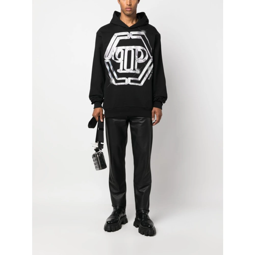 Philipp Plein Zwarte Sweatshirt voor Mannen Black Heren