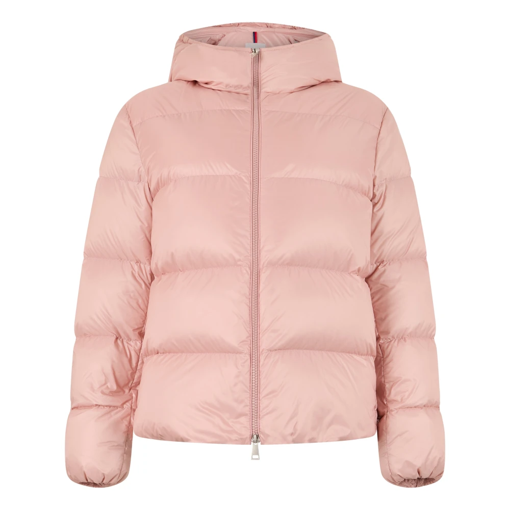 Moncler Feligule Hooded Short Down Jacket for Women in Pink, Size: 12 - Image 6