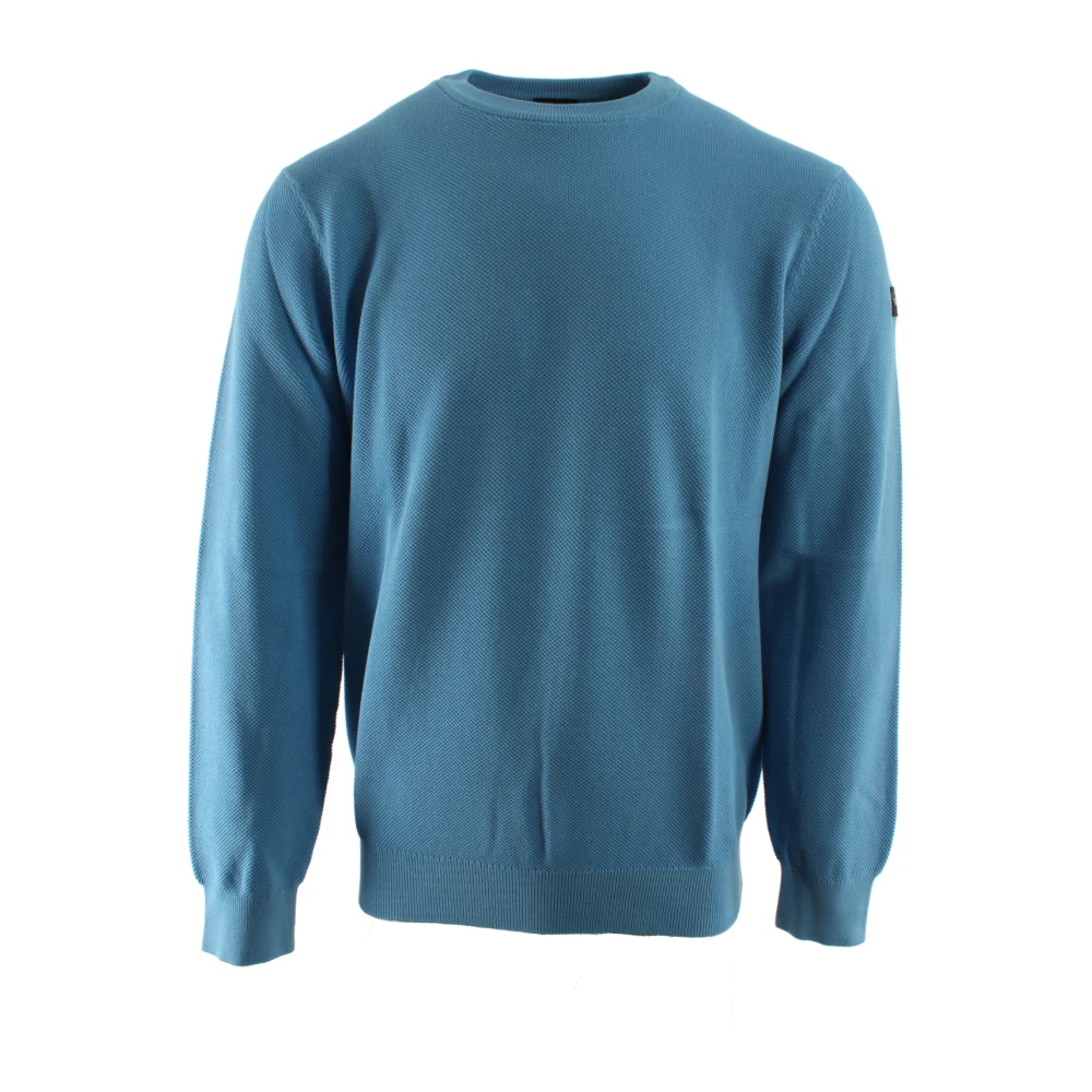 Paul & Shark Blue Half-Zip Merino Wool Pullover - Male - Round-Neck Knitwear - 3XL - Knitwear