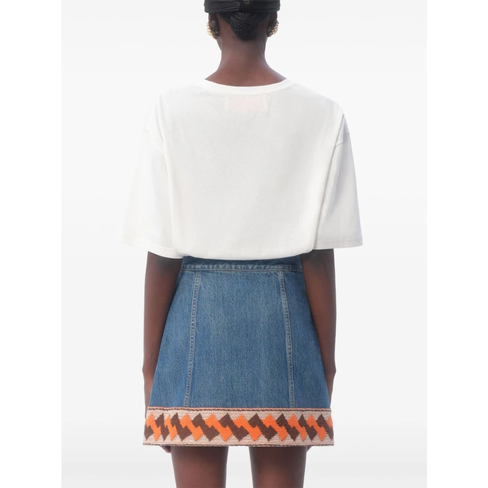Valentino Garavani Witte Crewneck T-shirts en Polos White Dames