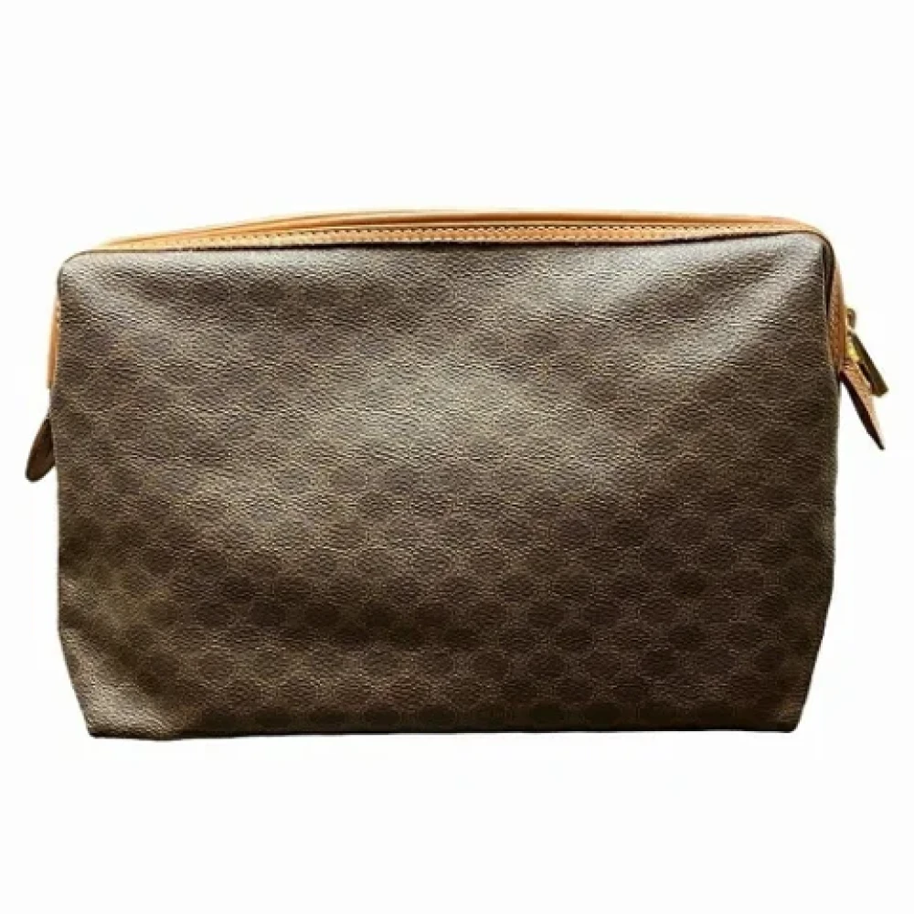 Celine Vintage Pre-owned Plastic shoulder-bags Brown Dames