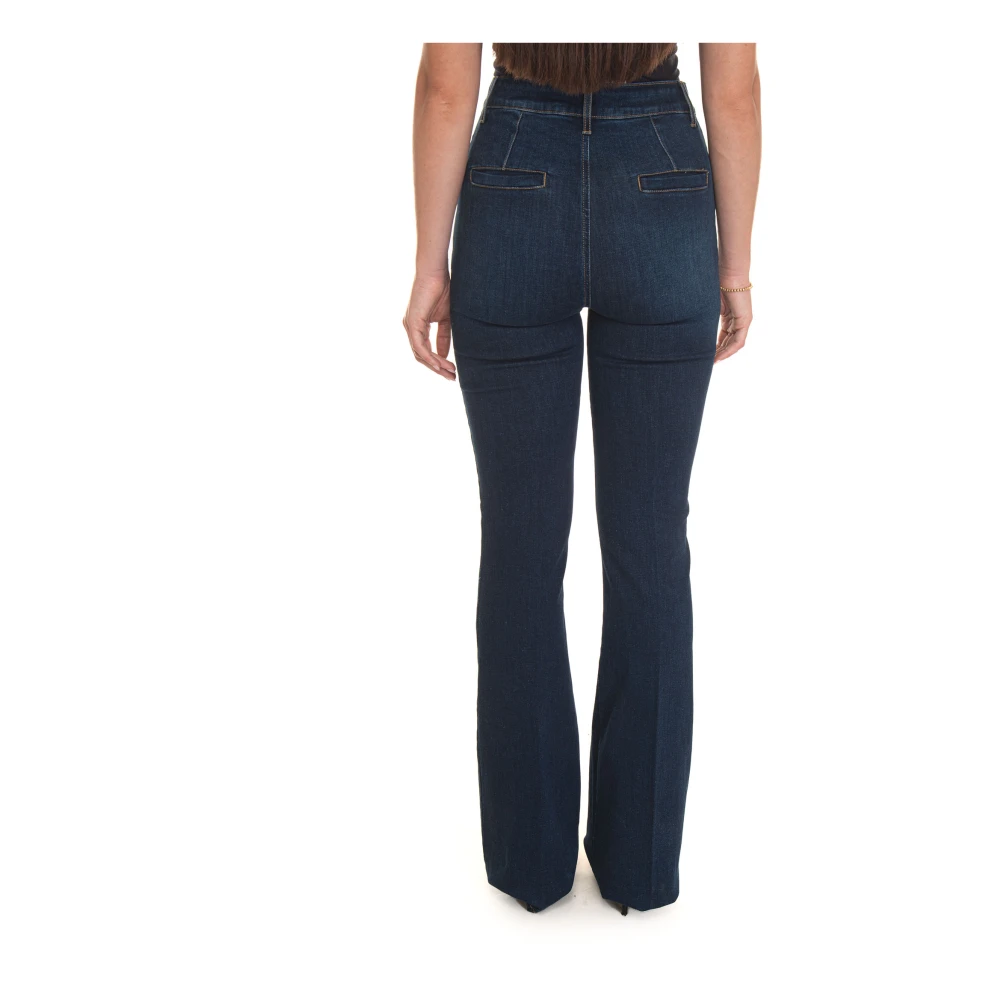 Liu Jo High Waisted Slim-Fit Bell-Bottom Jeans Blue Dames