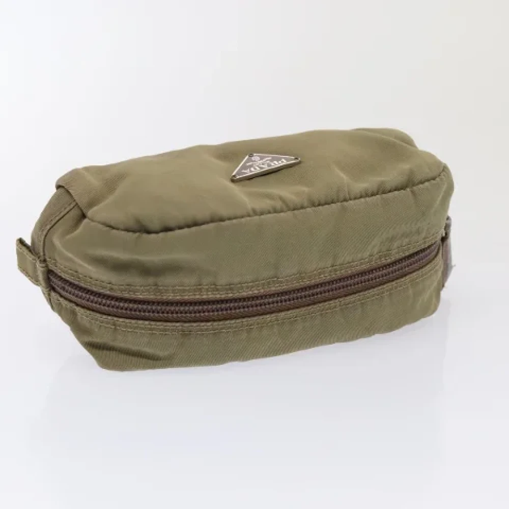 Prada Vintage Pre-owned Fabric clutches Green Dames