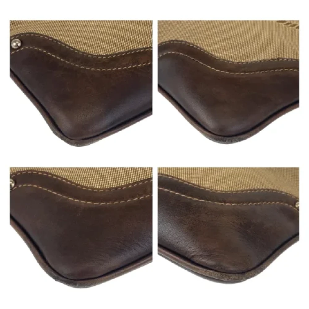 Prada Vintage Pre-owned Canvas prada-bags Beige Dames