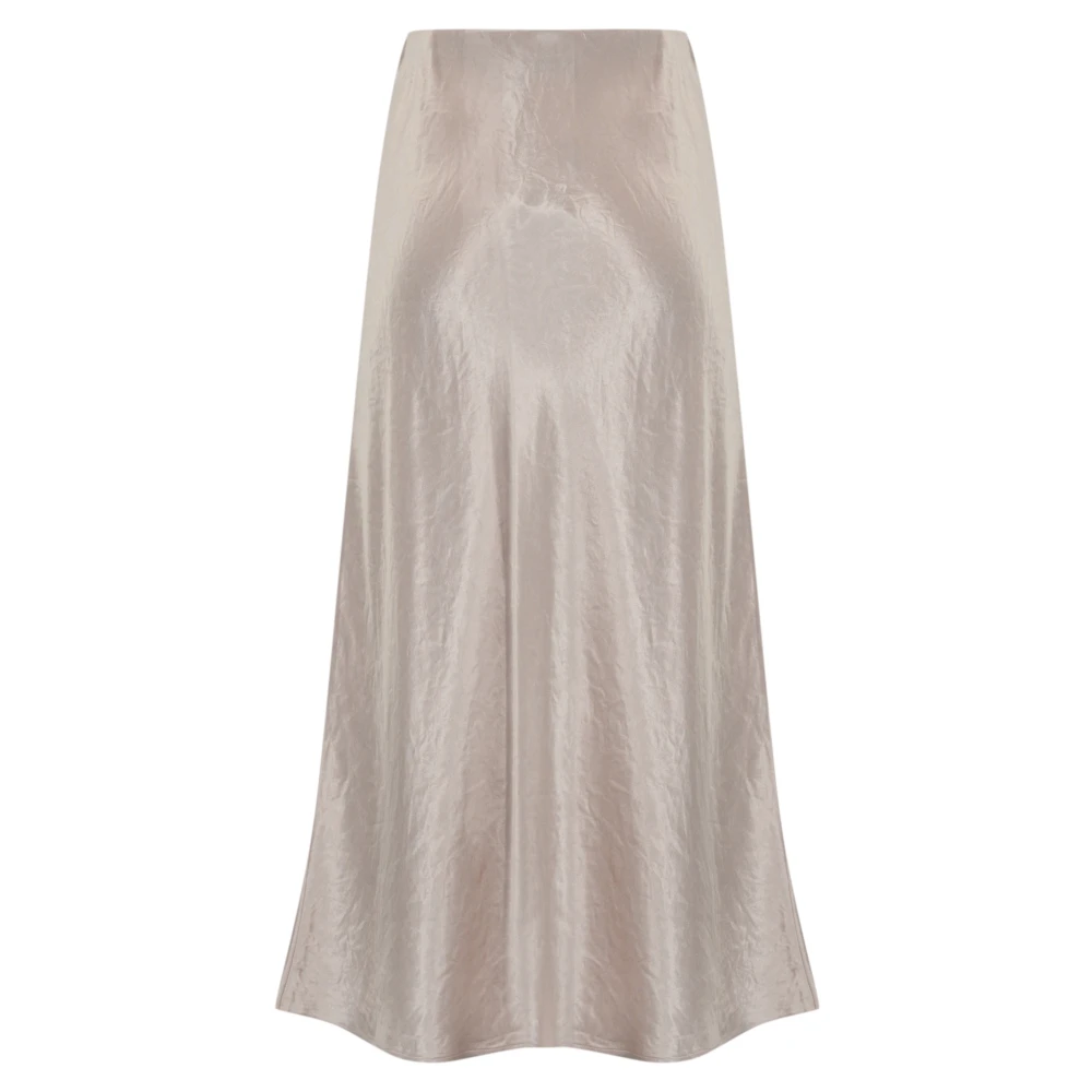 Max Mara Poeder Roze Metallic Midi Rok Pink Dames