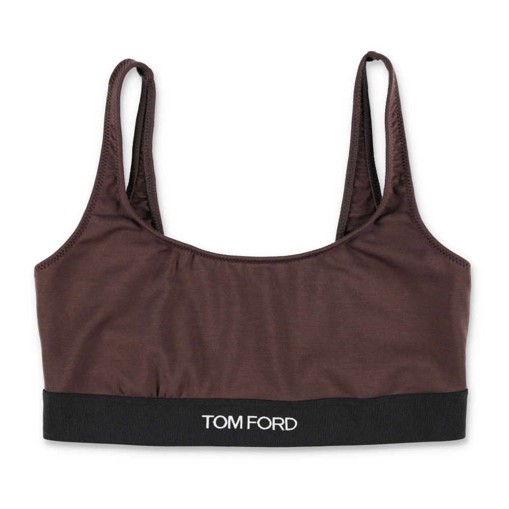 Tom Ford Zig Zag Bandeau Bralette Brown Dames