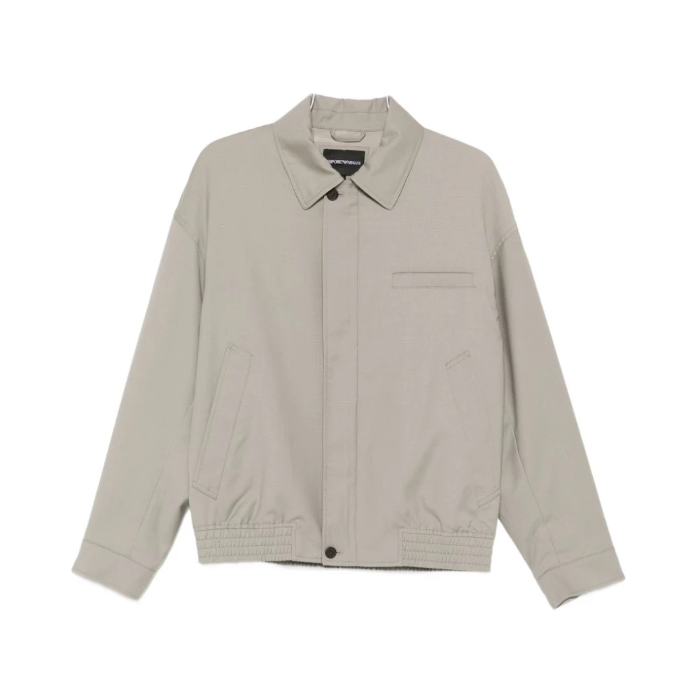 Emporio Armani Light Jackets, Male, Xl, Casual Jacket Gray