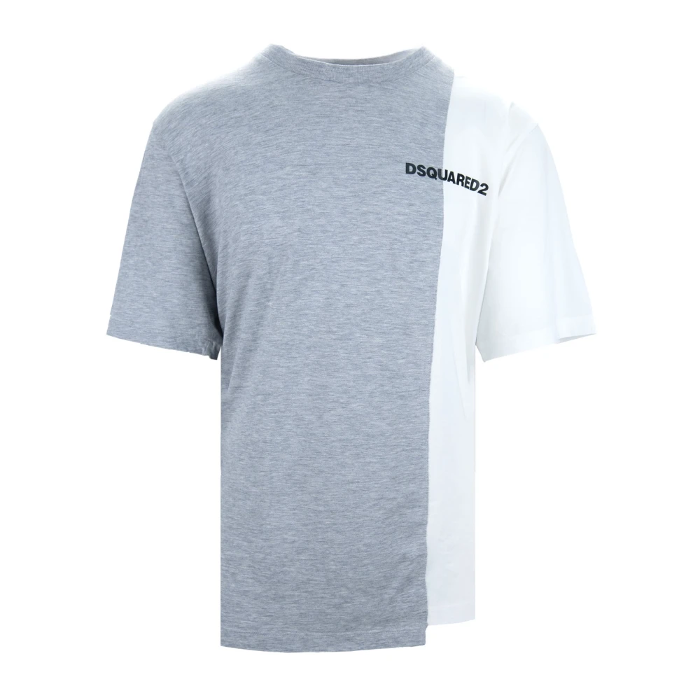 Dsquared2 Oversized T-Shirt met Ribboord voor Heren Gray Heren