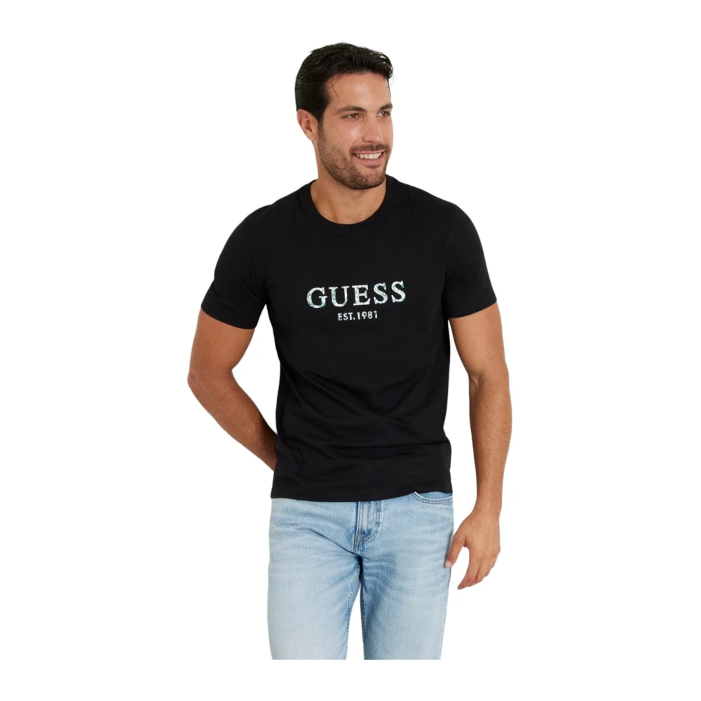 Guess Korte Mouw T-shirt Black Heren
