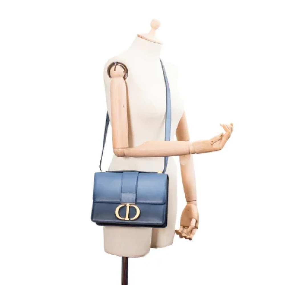 Dior Vintage Pre-owned Leather dior-bags Blue Dames