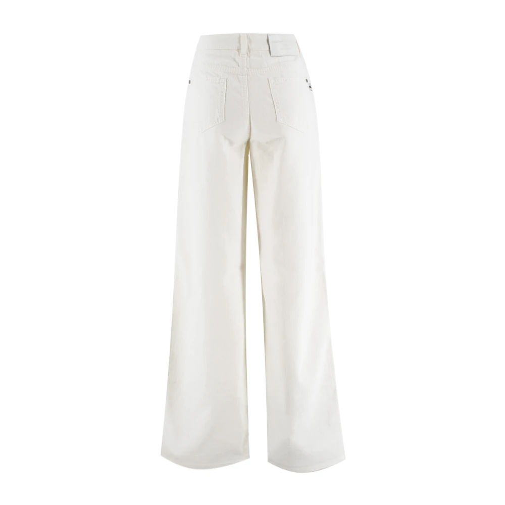 Ermanno Scervino Wide-Leg High Waist Denim Jeans White Dames