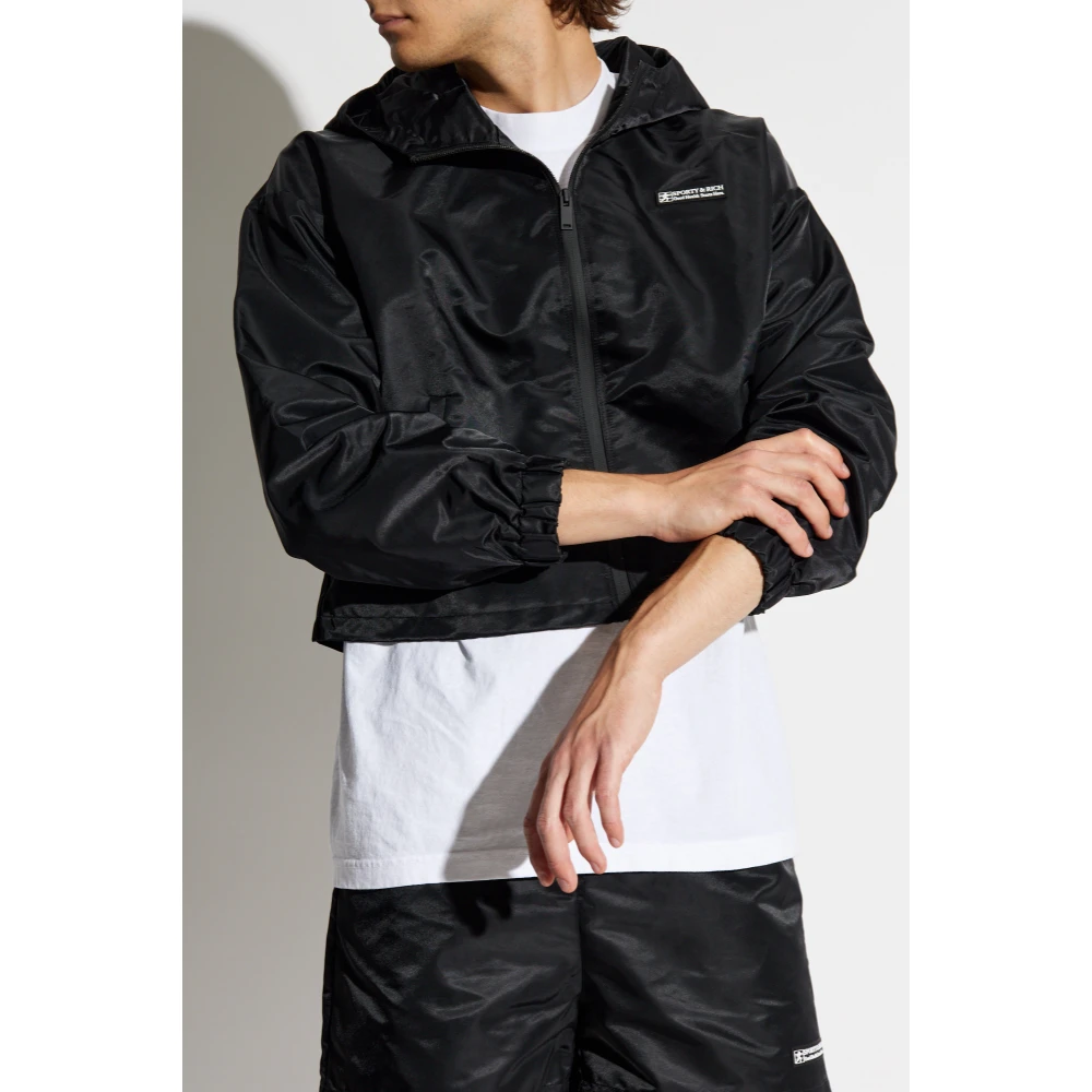 Sporty & Rich Jas met logo Black Unisex