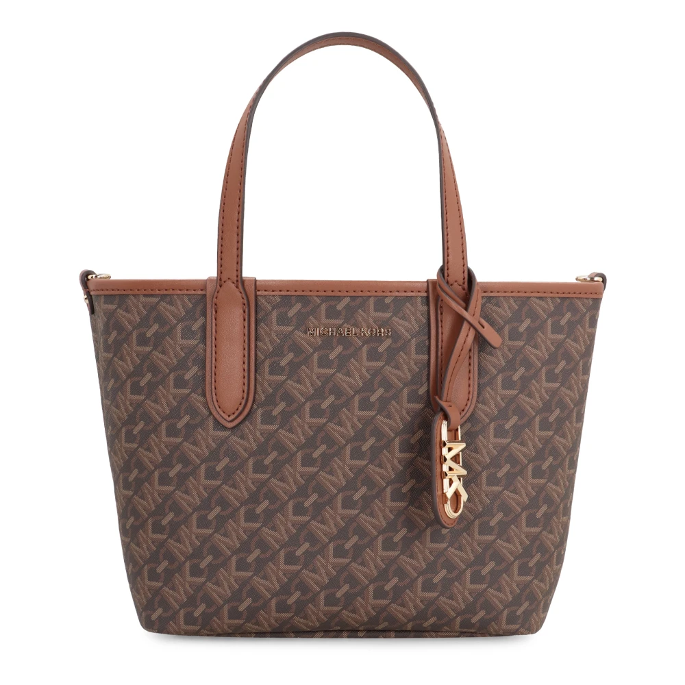Michael Kors Handtas van canvas met lederen afwerking Brown Dames